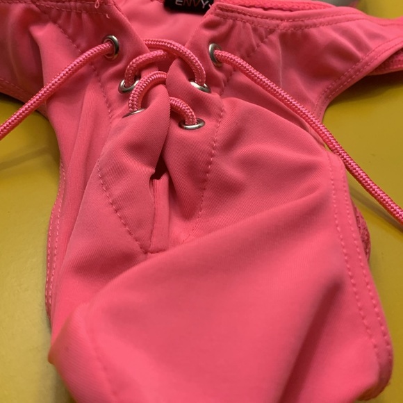 Envy Mens Lace up thong L Pink - Picture 3 of 7